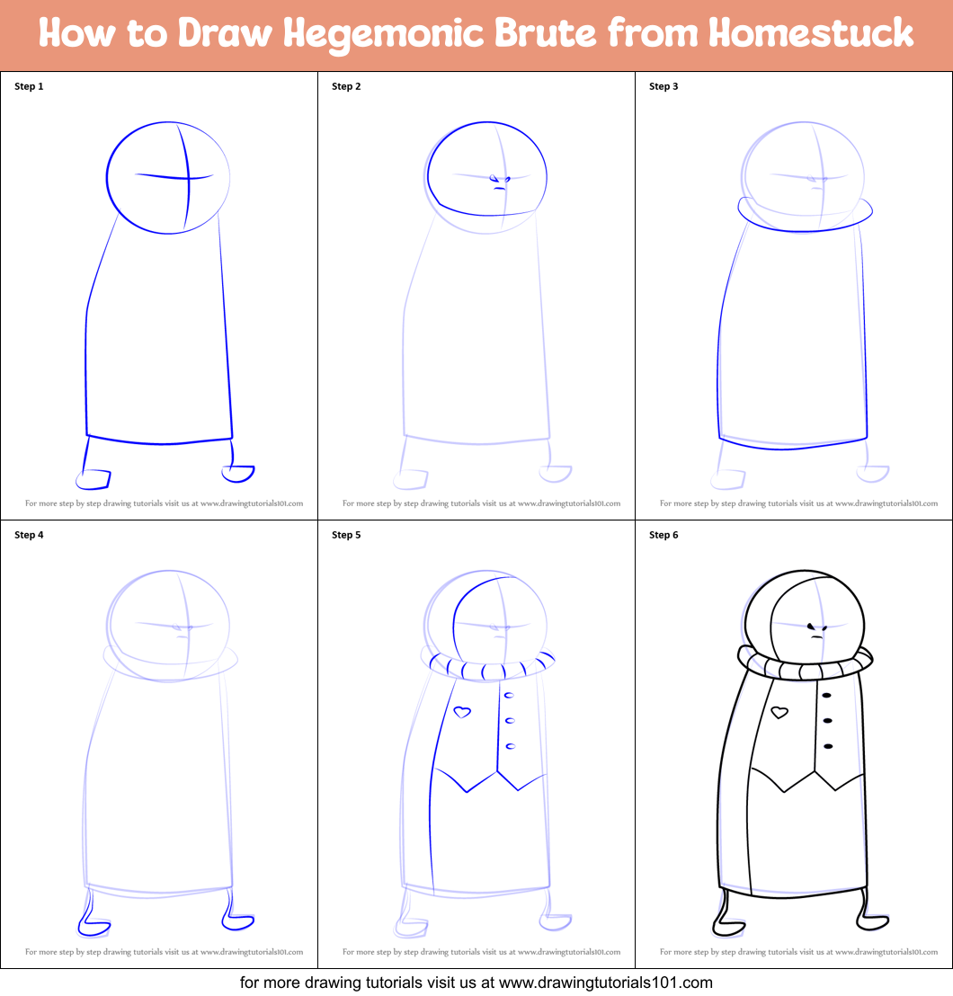 How to Draw Hegemonic Brute from Homestuck Printable Step by Step