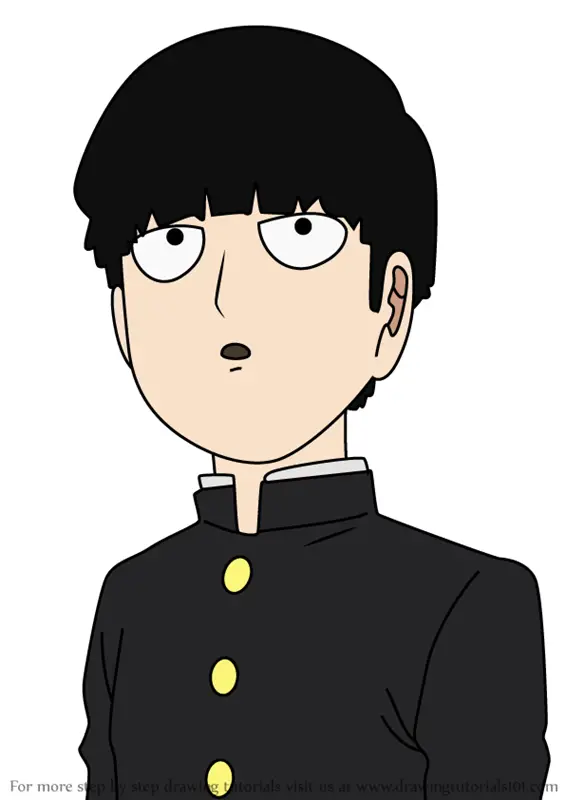 Learn How to Draw Shigeo Kageyama from Mob Psycho 100 (Mob Psycho 100