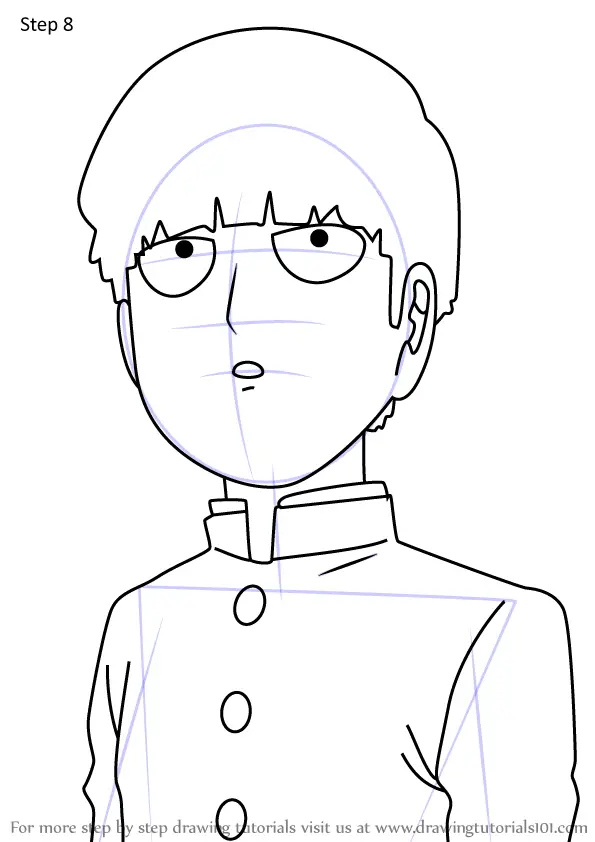 Learn How to Draw Shigeo Kageyama from Mob Psycho 100 (Mob Psycho 100
