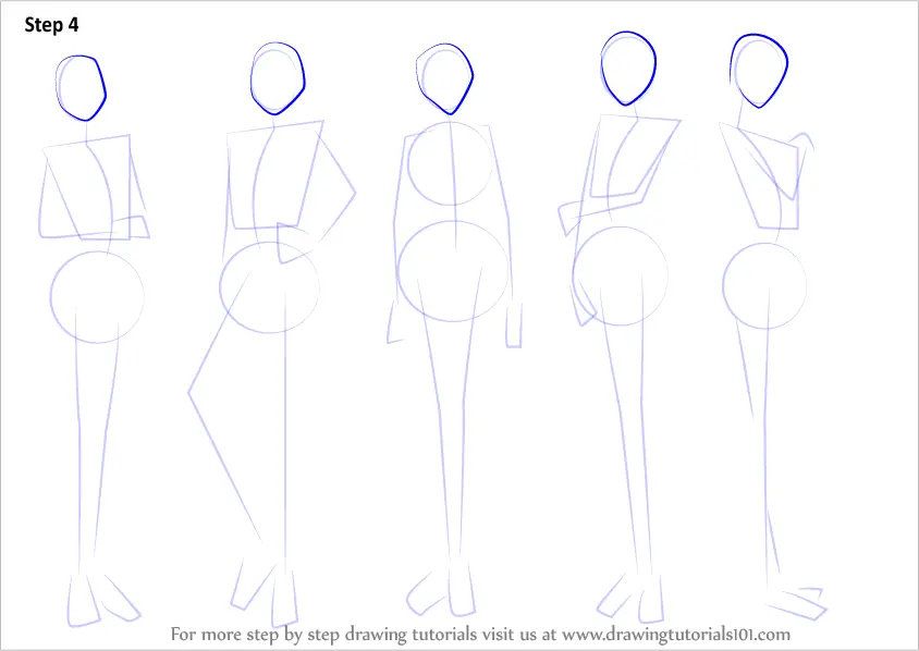 Learn How to Draw Anime Body - Female (Body) Step by Step : Drawing
