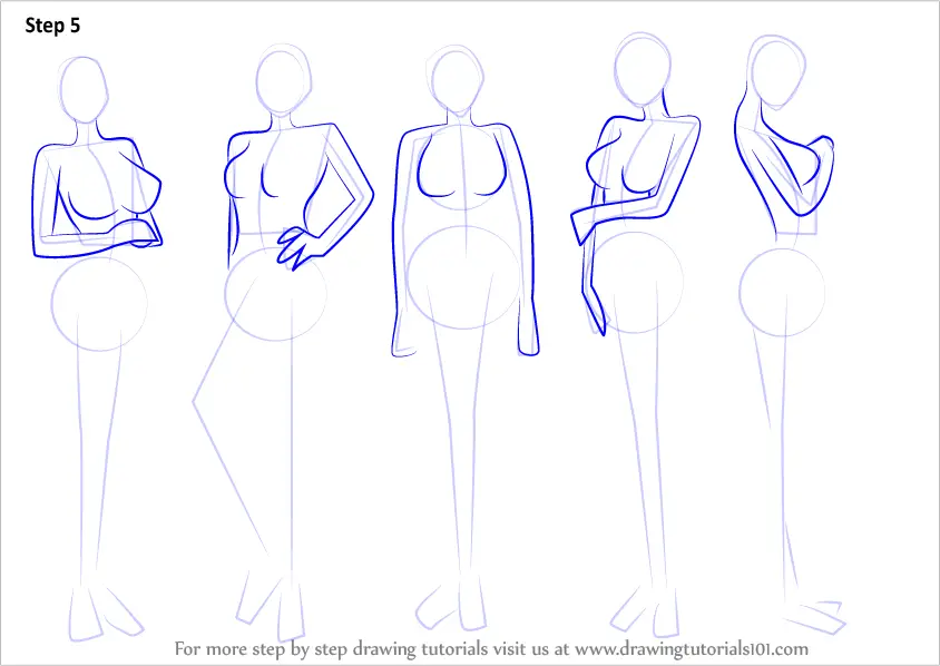 Learn How To Draw Anime Body Female Body Step By Step