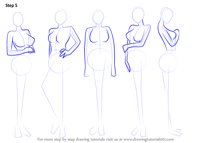 Learn How To Draw Anime Body Female Body Step By Step