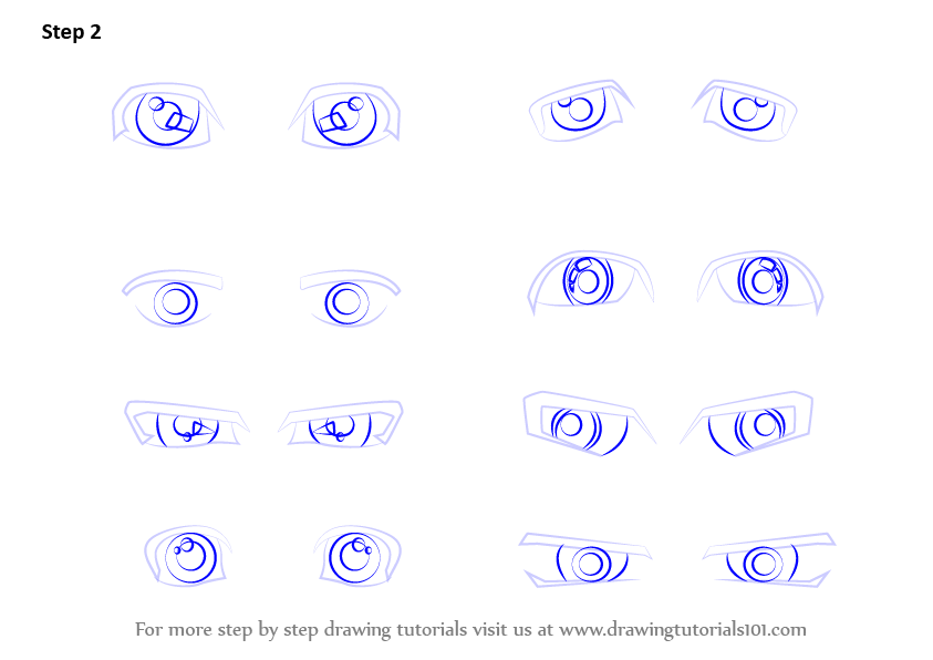 How To Draw Different Anime Eyes Step by Step Drawing Guide by BuiBui   DragoArt