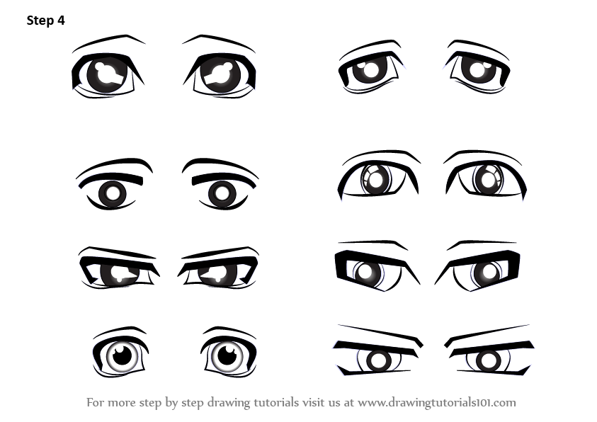 How to Draw ANIME EYES Step by Step  Slow Tutorial for Beginners No time  lapse  YouTube