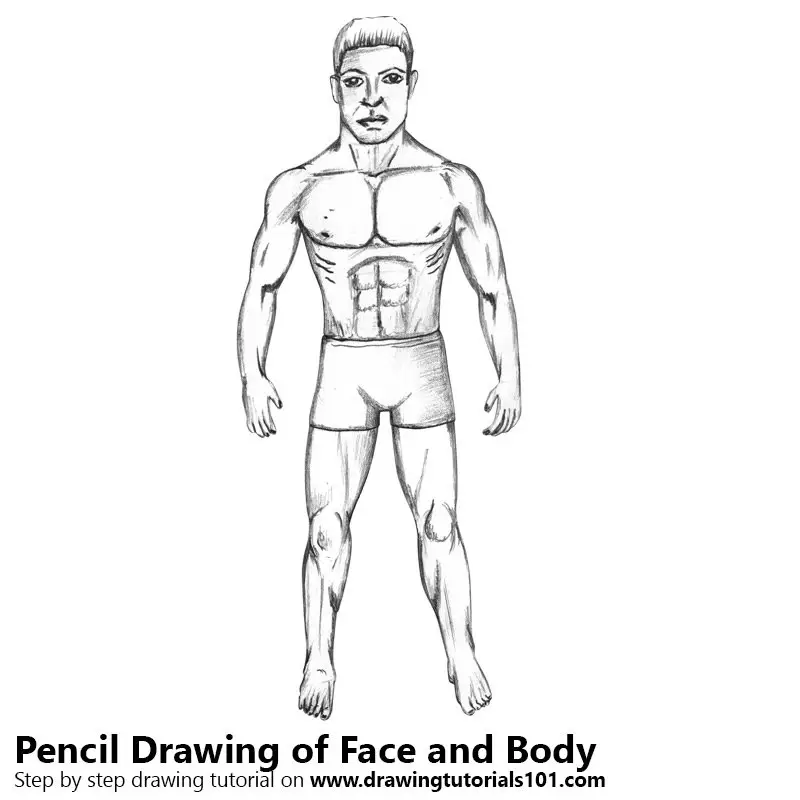 Face and Body Pencil Drawing - How to Sketch Face and Body using
