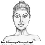 How to Draw Female Face with Neck