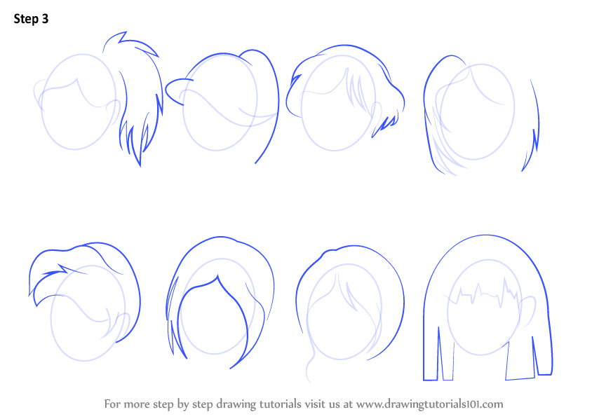 How To Draw Anime Hair Step By Step For Beginners