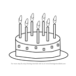 How to Draw Birthday Cake for Kids