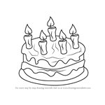 How to Draw Cake with Candles