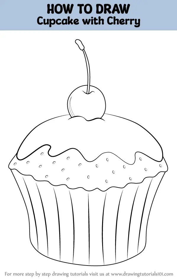 How to draw a cupcake | Step by step Drawing tutorials