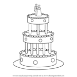 How to Draw a Wedding Cake