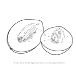 How to Draw Fruit Melon