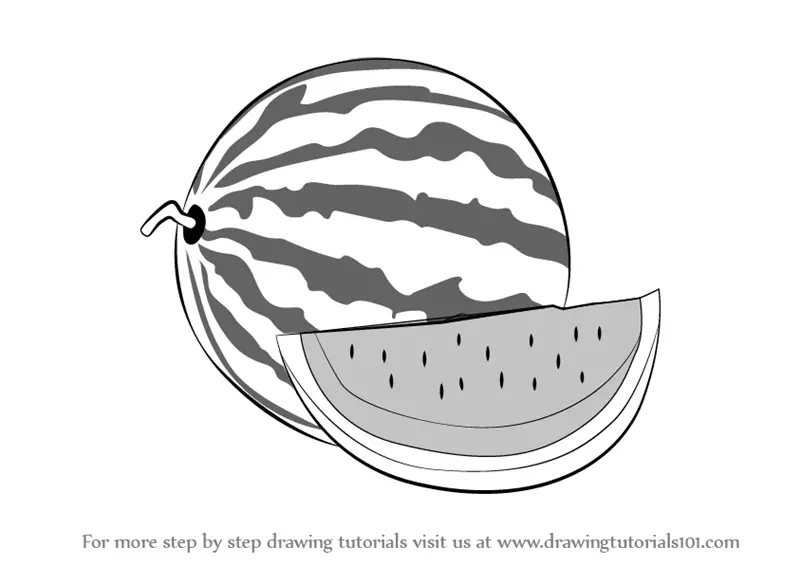 Juicy watermelon ORIGINAL drawing - EkatArtBoutique - Drawings &  Illustration, Food & Beverage, Fruit, Watermelon - ArtPal