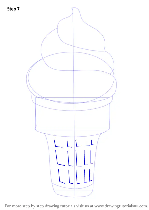 How to Draw Ice Cream Cone (Ice Creams) Step by Step ...