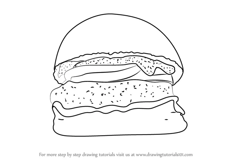 sketch burger png hd PNG  clipart images  Citypng
