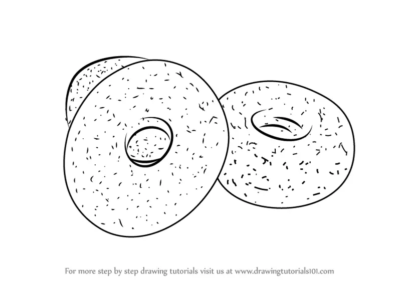Learn How to Draw Donuts (Snacks) Step by Step : Drawing Tutorials