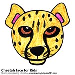 How to Draw a Cheetah Face for Kids