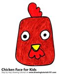 How to Draw a Chicken Face for Kids
