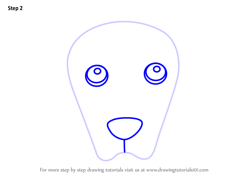 How to Draw a Dalmation Dog Face for Kids (Animal Faces for Kids) Step ...