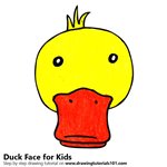 How to Draw a Duck Face for Kids