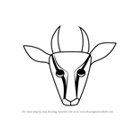 How to Draw a Gazelle Face for Kids