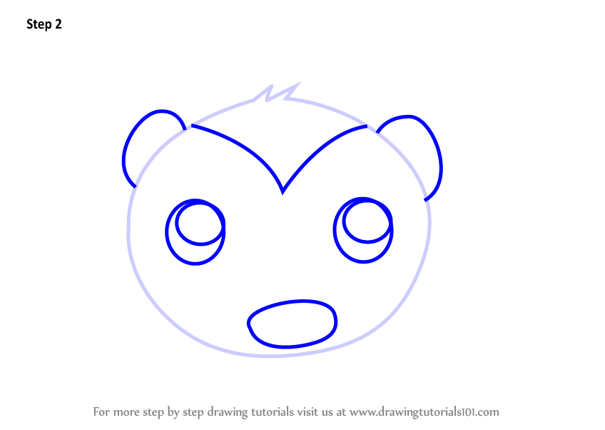 How to Draw a Honey Badger Face for Kids (Animal Faces for Kids) Step
