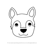How to Draw a Husky Dog Face for Kids