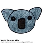 How to Draw a Koala Face for Kids