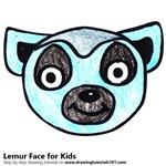 How to Draw a Lemur Face for Kids