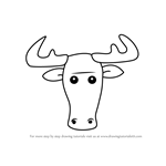 How to Draw a Moose Face for Kids