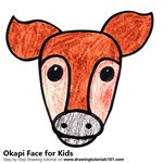 How to Draw an Okapi Face for Kids