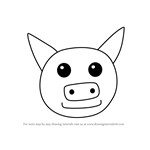 How to Draw a Pig Face for Kids