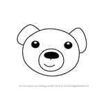 How to Draw a Polar Bear face for Kids