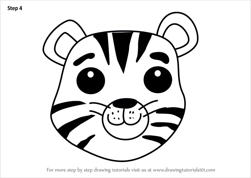 35+ Trends For Face Cartoon Face Tiger Drawing For Kids