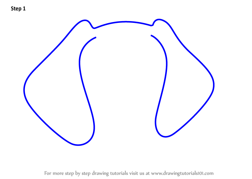 How to Draw a Wiener Dog Face for Kids (Animal Faces for Kids) Step by