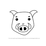 How to Draw a Wild Swine Face for Kids