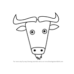 How to Draw a Wildebeest Face for Kids