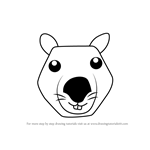 How to Draw a Wombat face for Kids