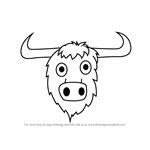 How to Draw a Yak Face for Kids