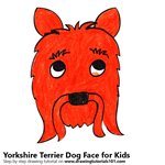 How to Draw a Yorkshire Terrier Dog Face for Kids