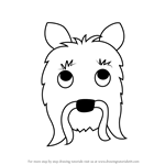 How to Draw a Yorkshire Terrier Dog Face for Kids