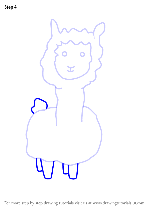 Learn How to Draw an Alpaca for Kids (Animals for Kids) Step by Step