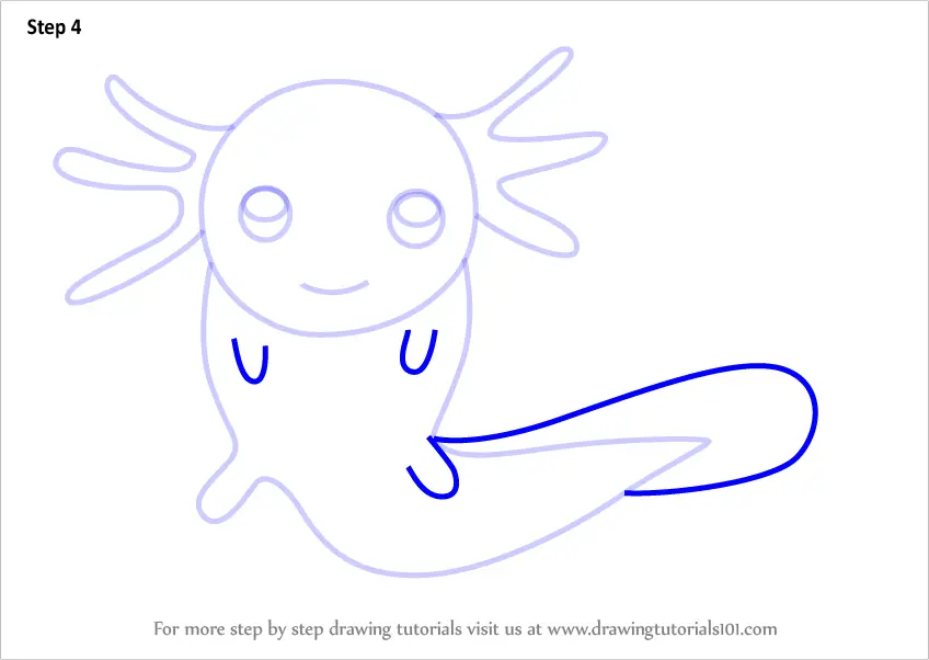 Learn How to Draw an Axolotl for Kids (Animals for Kids) Step by Step