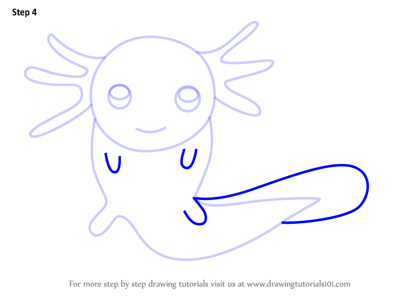 Learn How to Draw an Axolotl for Kids (Animals for Kids) Step by Step