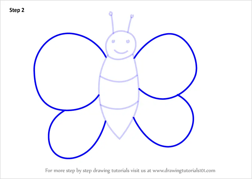 Learn How To Draw A Butterfly For Kids Animals For Kids Step By Step Drawing Tutorials Read on to know how to draw one. step by step drawing tutorials