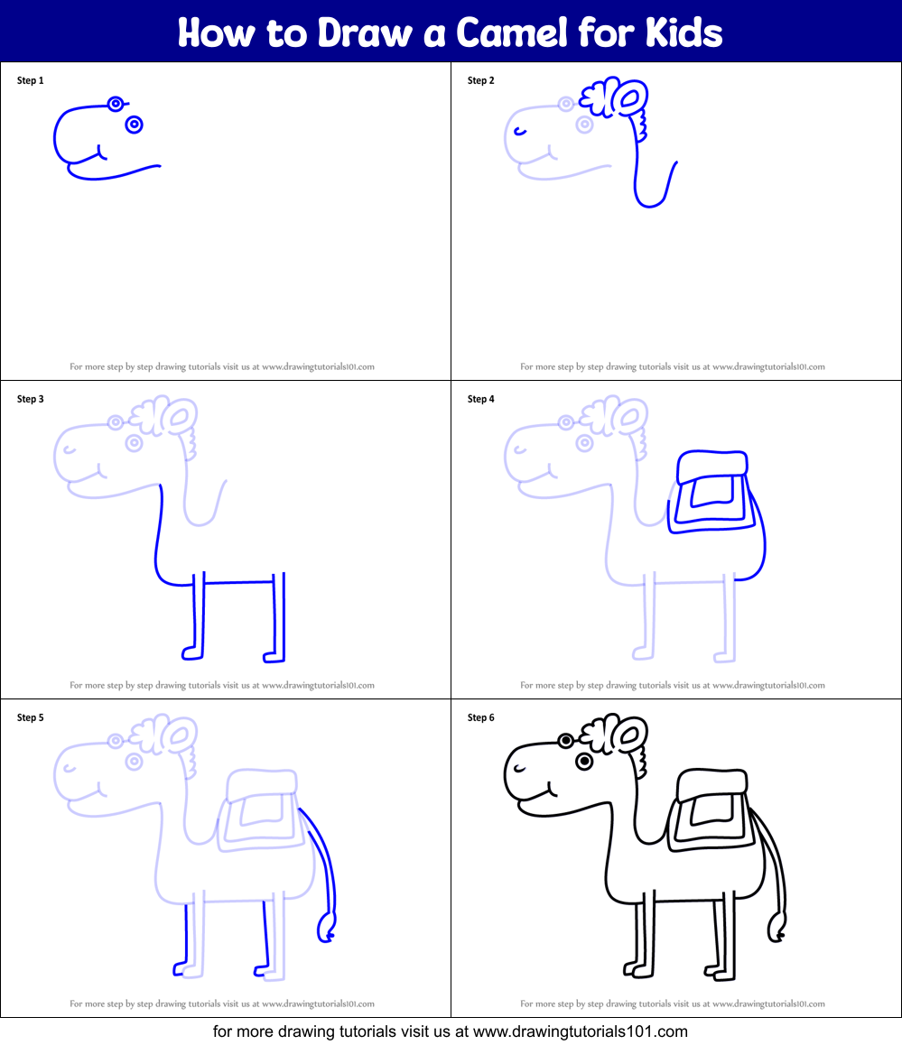 How to draw a camel. Step-by-step tutorial. : r/Drawing_Tutorials