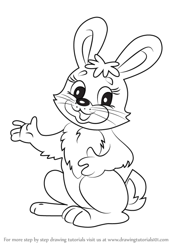 how to draw a cartoon bunny