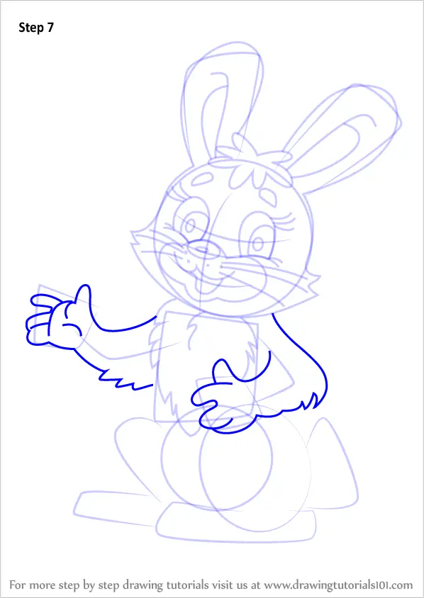 Learn How to Draw Cartoon Bunny Rabbit (Animals for Kids) Step by Step :  Drawing Tutorials