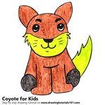 How to Draw a Coyote for Kids