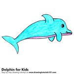 How to Draw a Dolphin for Kids Very Easy